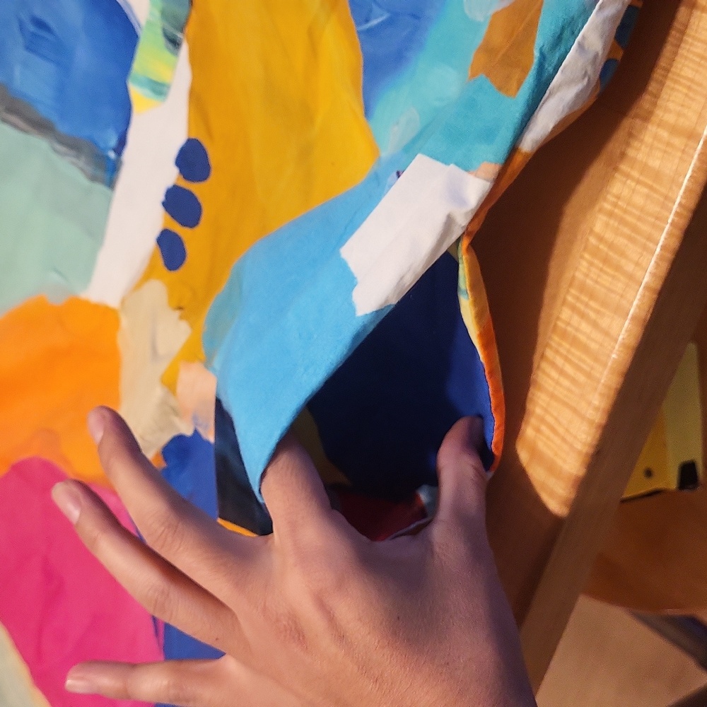 Colorful Abstract Print Shirt Dress - Picture 8 of 11